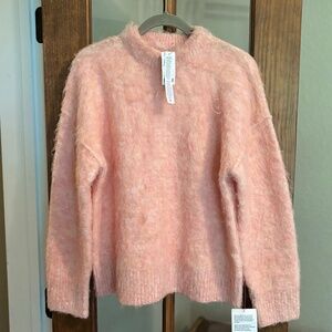 NWT ASOS Topshop Light Pink Fuzzy Sweater- Size XS